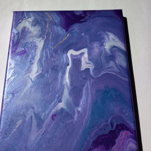 8X10 Acrylic Metallic Paint Pour