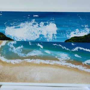 Beach Canvas 10x20